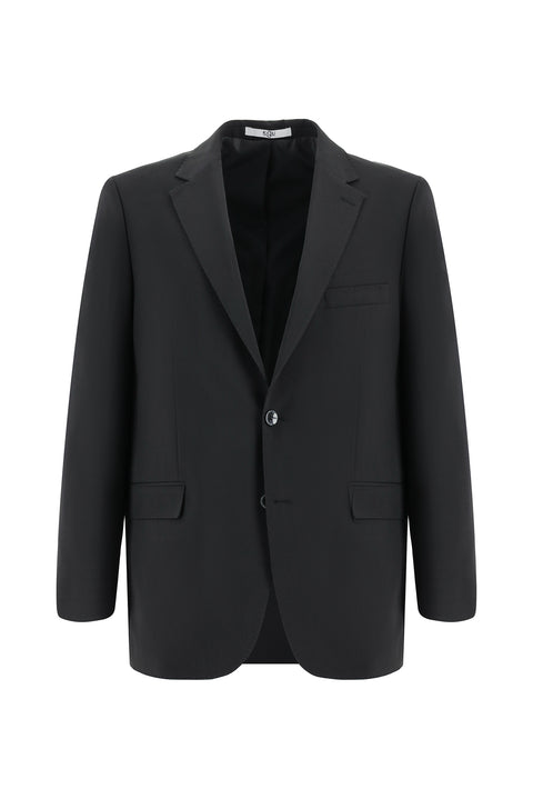 Siyah 7 Drop Slim Fit Dar Kesim Yünlü Takım Elbise