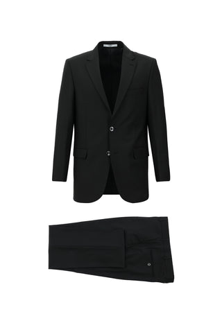  Siyah 4 Drop Relaxed Fit Rahat Kesim Yünlü Takım Elbise
