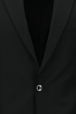  Siyah 7 Drop Slim Fit Dar Kesim Yünlü Takım Elbise