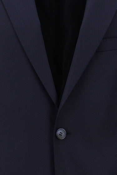 Koyu Lacivert Slim Fit Dar Kesim Klasik Desenli Takım Elbise