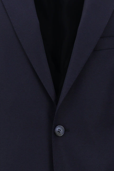Dark Navy 7 Drop Slim Fit Patterned Suit