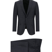 Marengo 7 Drop Slim Fit Dar Kesim Beli Lastikli İpli Desenli Takım Elbise