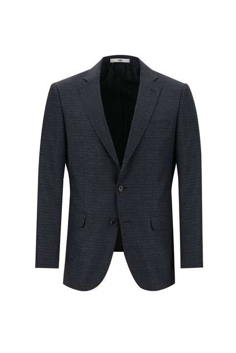 Marengo 7 Drop Slim Fit Dar Kesim Beli Lastikli İpli Desenli Takım Elbise