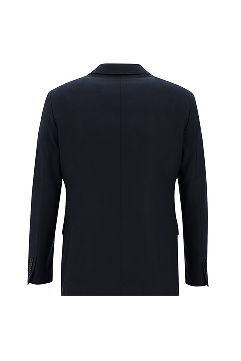 Koyu Lacivert 6 Drop Regular Fit Standart Kesim Beli Lastikli İpli Desenli Takım Elbise