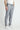 Orta Füme Slim Fit Dar Kesim Beli Lastikli İpli Takım Elbise