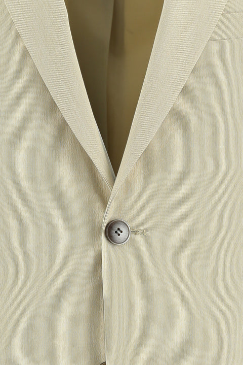 Açık Bej 7 Drop Slim Fit Dar Kesim Beli Lastikli İpli Takım Elbise