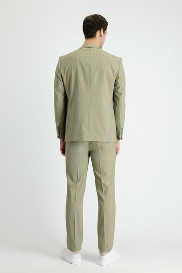 Açık Haki 8 Drop Muscle Fit Uzun Atletik Kesim Beli Lastikli İpli Takım Elbise