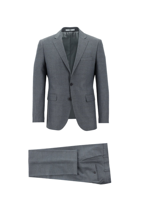 Orta Füme 7 Drop Slim Fit Dar Kesim Takım Elbise