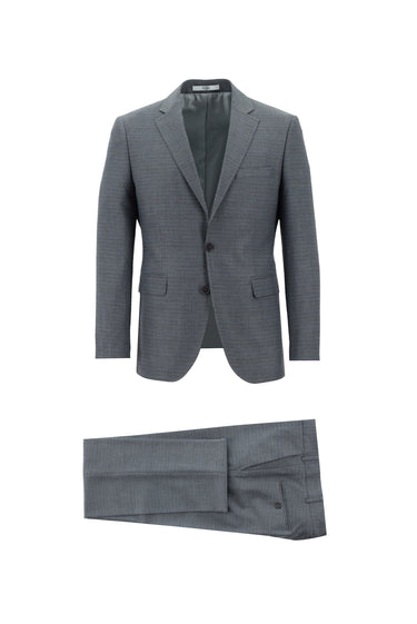 Orta Füme Slim Fit Dar Kesim Klasik Takım Elbise