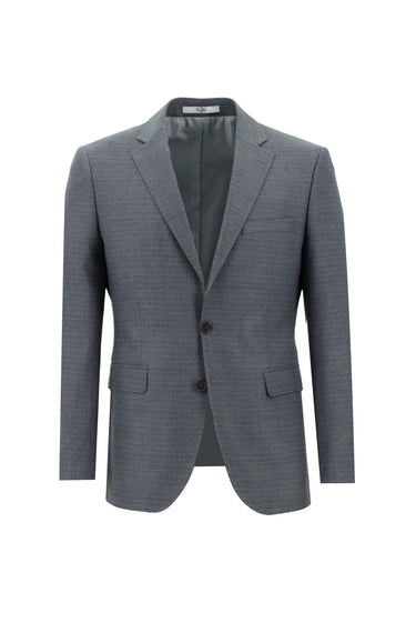 Orta Füme Slim Fit Dar Kesim Klasik Takım Elbise