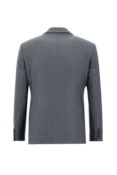 Orta Füme Slim Fit Dar Kesim Klasik Takım Elbise