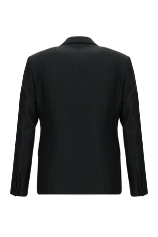  Siyah Slim Fit Dar Kesim Mono Yaka Yelekli Smokin & Damatlık