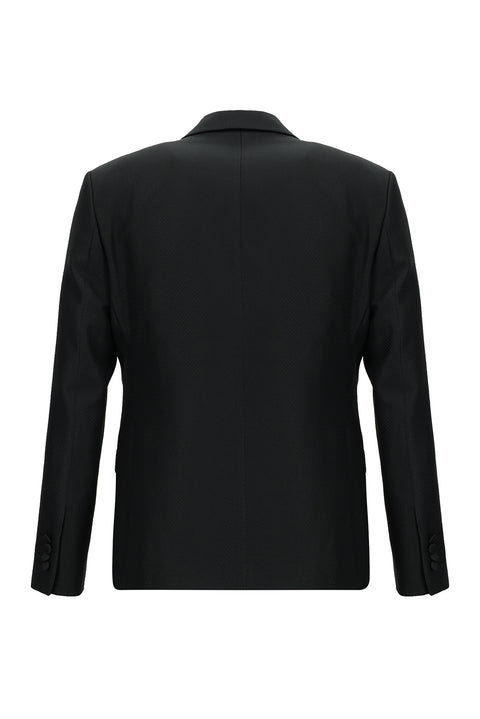 Siyah 7 Drop Slim Fit Dar Kesim Mono Yaka Yelekli Smokin & Damatlık