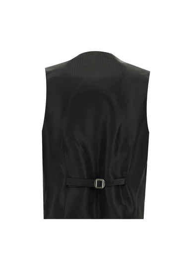 Siyah Slim Fit Dar Kesim Şal Yaka Yelekli Smokin & Damatlık