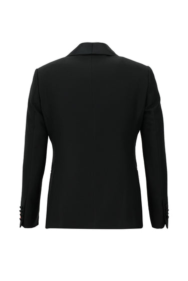 Siyah Slim Fit Dar Kesim Şal Yaka Smokin & Damatlık