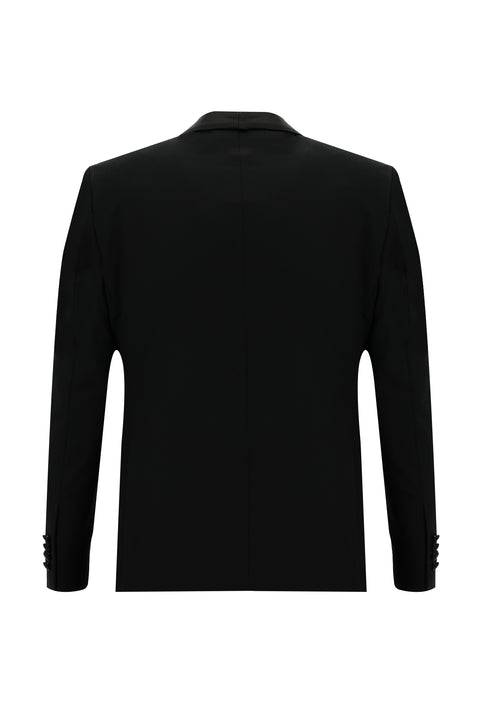 Black 7 Drop Slim Fit Narrow Cut Shawl Collar Vest Tuxedo & Groom Suit