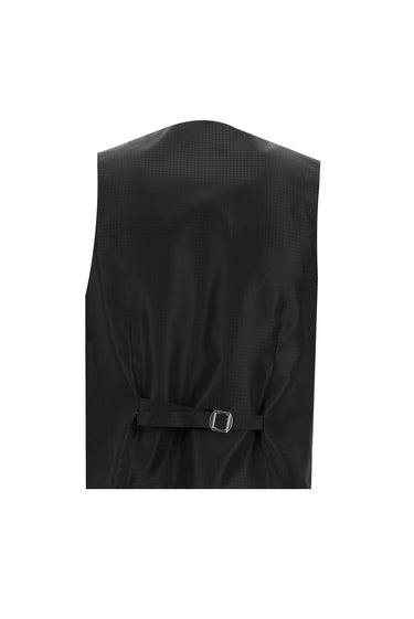 Siyah Slim Fit Dar Kesim Şal Yaka Yelekli Smokin & Damatlık