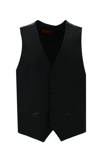  Siyah Slim Fit Dar Kesim Şal Yaka Yelekli Smokin & Damatlık