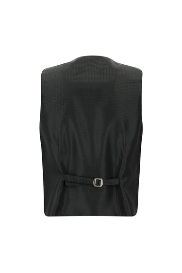 Siyah Slim Fit Dar Kesim Şal Yaka Yelekli Smokin & Damatlık