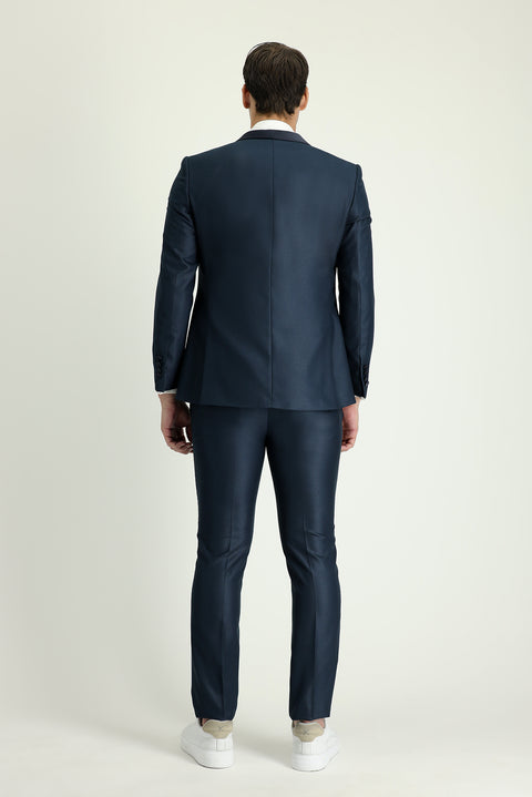 Koyu Yeşil 7 Drop Slim Fit Dar Kesim Şal Yaka Smokin & Damatlık