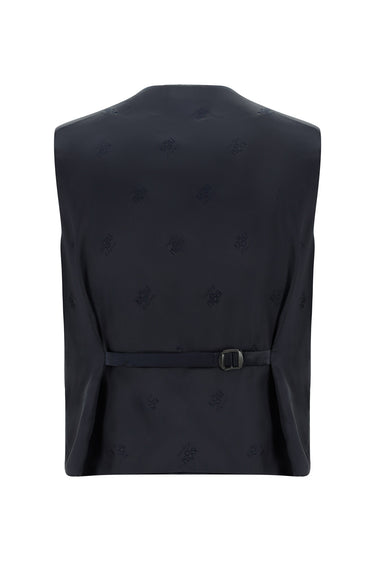 Mavi Slim Fit Dar Kesim Mono Yaka Yelekli Smokin & Damatlık