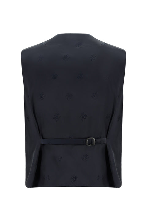 Mavi 7 Drop Slim Fit Dar Kesim Mono Yaka Yelekli Smokin & Damatlık