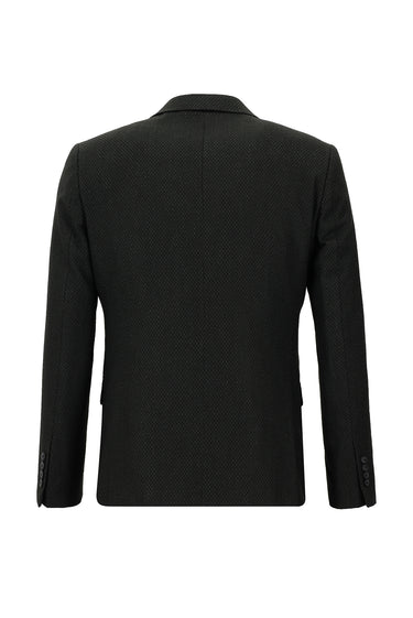 Koyu Antrasit Slim Fit Dar Kesim Kombinli Yelekli Takım Elbise