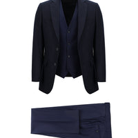 Açık Lacivert Regular Fit Kombinli Yelekli Takım Elbise