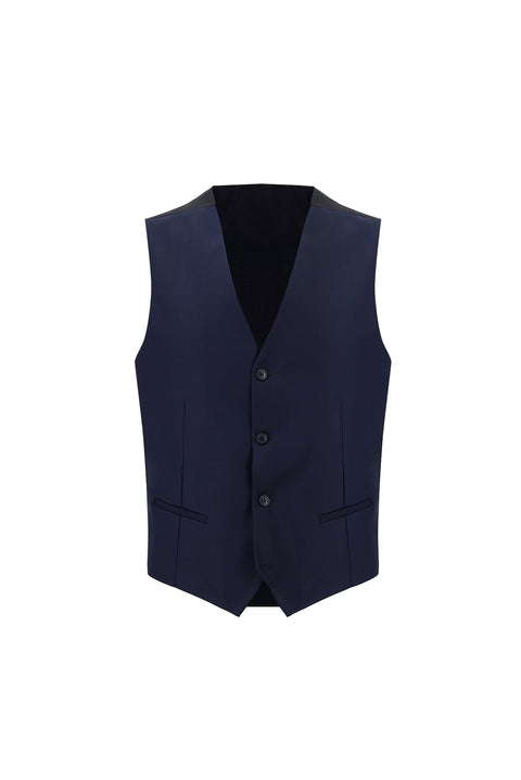 Açık Lacivert 6 Drop Regular Fit Standart Kesim Kombinli Yelekli Takım Elbise