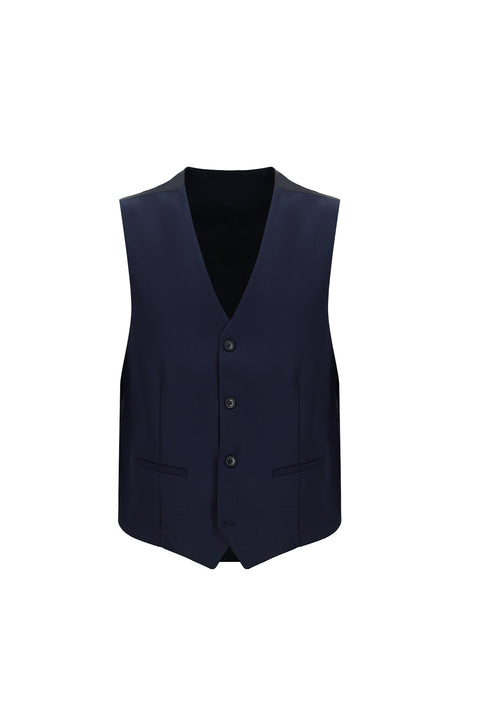 Koyu Lacivert 6 Drop Regular Fit Standart Kesim Kombinli Yelekli Takım Elbise