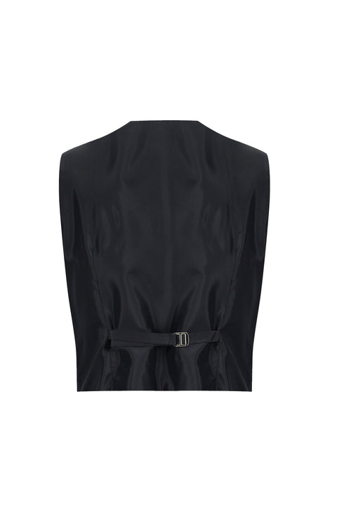 Koyu Lacivert 6 Drop Regular Fit Standart Kesim Kombinli Yelekli Takım Elbise