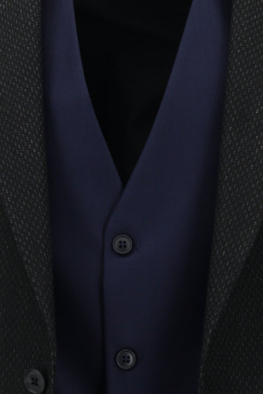 Koyu Lacivert Regular Fit Kombinli Yelekli Takım Elbise