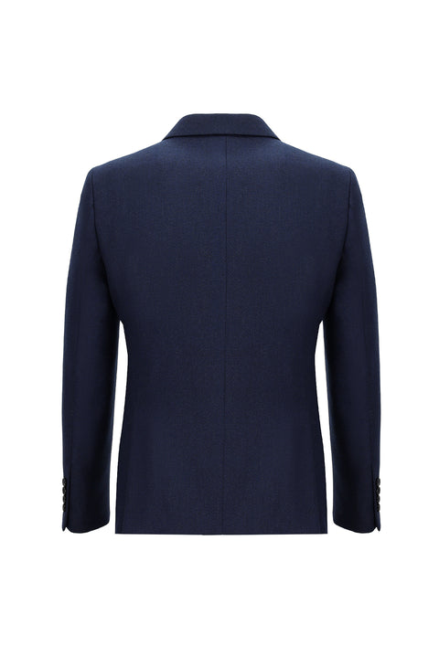 Açık Lacivert 7 Drop Slim Fit Dar Kesim Kombinli Yelekli Takım Elbise