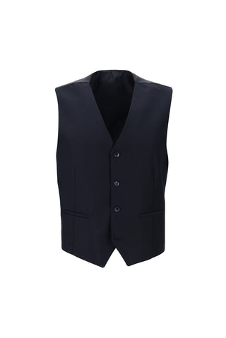  Orta Lacivert 7 Drop Slim Fit Dar Kesim Desenli Kombinli Yelekli Takım Elbise