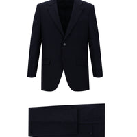 Koyu Lacivert 4 Drop Relaxed Fit Rahat Kesim Kuşgözü Takım Elbise