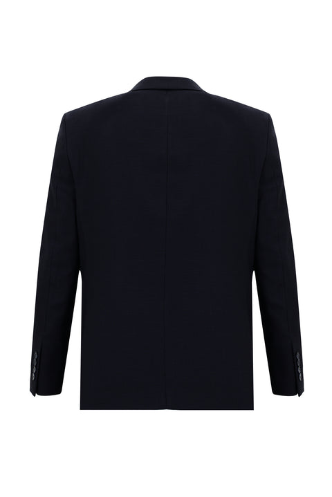 Koyu Lacivert 7 Drop Slim Fit Dar Kesim Kuşgözü Takım Elbise