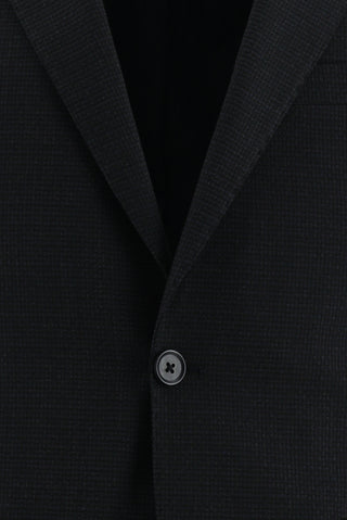  Koyu Lacivert Slim Fit Dar Kesim Desenli Kombinli Takım Elbise