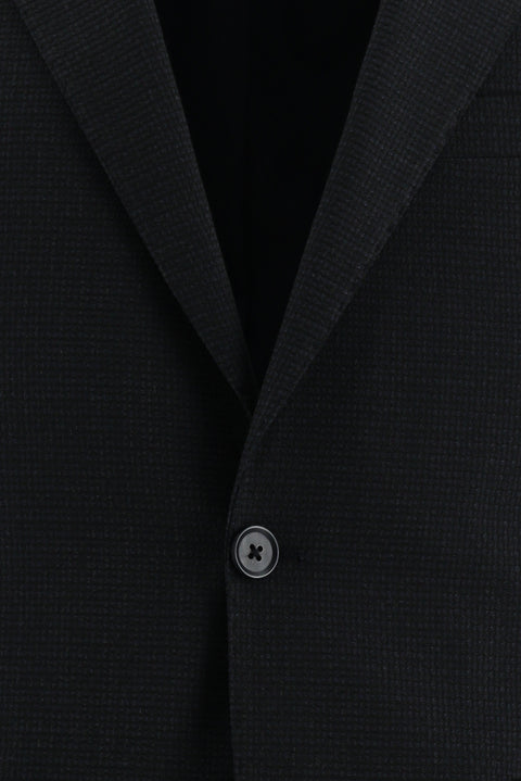 Koyu Lacivert 7 Drop Slim Fit Dar Kesim Desenli Kombinli Takım Elbise