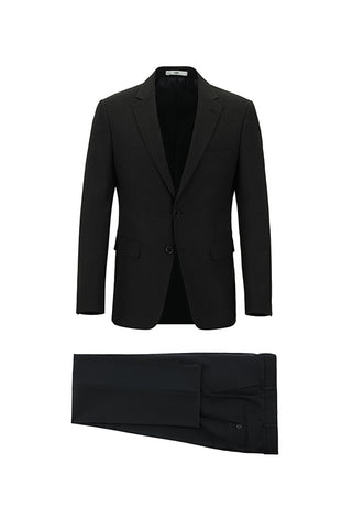  Koyu Antrasit Slim Fit Dar Kesim Desenli Kombinli Takım Elbise