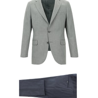 Orta Gri Slim Fit Dar Kesim Kombinli Takım Elbise