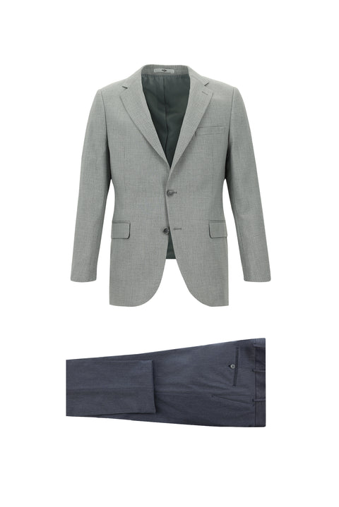 Orta Gri 7 Drop Slim Fit Dar Kesim Kombinli Takım Elbise