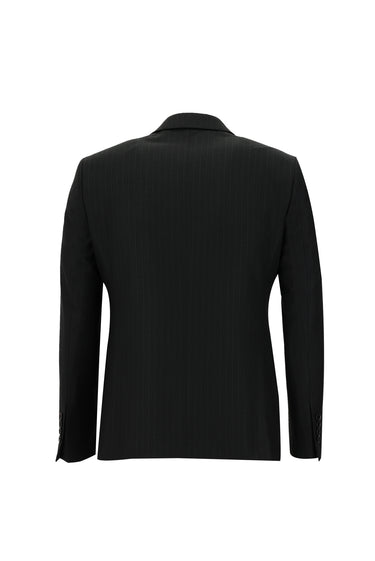 Siyah Slim Fit Dar Kesim Klasik Desenli Takım Elbise