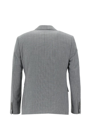  Orta Gri 7 Drop Slim Fit Dar Kesim Desenli Takım Elbise