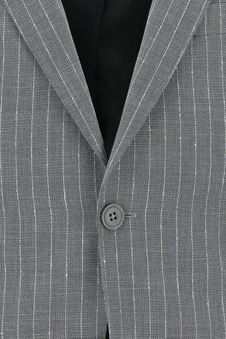  Orta Gri 7 Drop Slim Fit Dar Kesim Desenli Takım Elbise