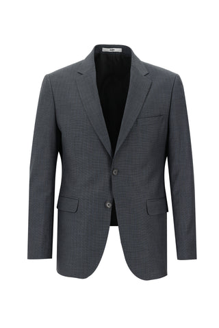  Orta Antrasit 7 Drop Slim Fit Dar Kesim Desenli Tak?m Elbise-Ki??l?