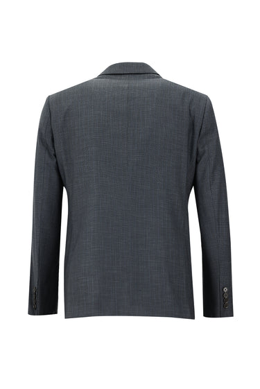  Orta Antrasit Slim Fit Dar Kesim Klasik Desenli Takım Elbise