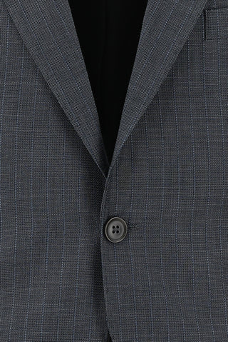  Orta Antrasit 7 Drop Slim Fit Dar Kesim Desenli Tak?m Elbise-Ki??l?