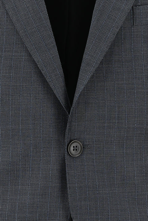 Orta Antrasit 7 Drop Slim Fit Dar Kesim Desenli Takım Elbise