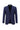 Orta Lacivert Slim Fit Dar Kesim Beli Lastikli İpli Çizgili Takım Elbise