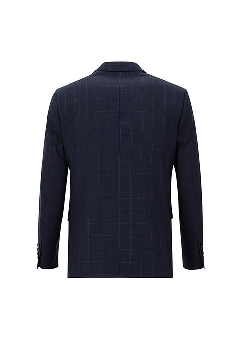 Koyu Lacivert 6 Drop Regular Fit Standart Kesim Kareli Takım Elbise